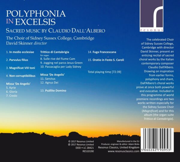 Claudio Dall Albero: Polyphonia In Excelsis, Sacred Music - David Skinner