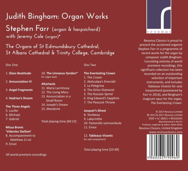 Judith Bingham: Organ Works - Stephen Farr