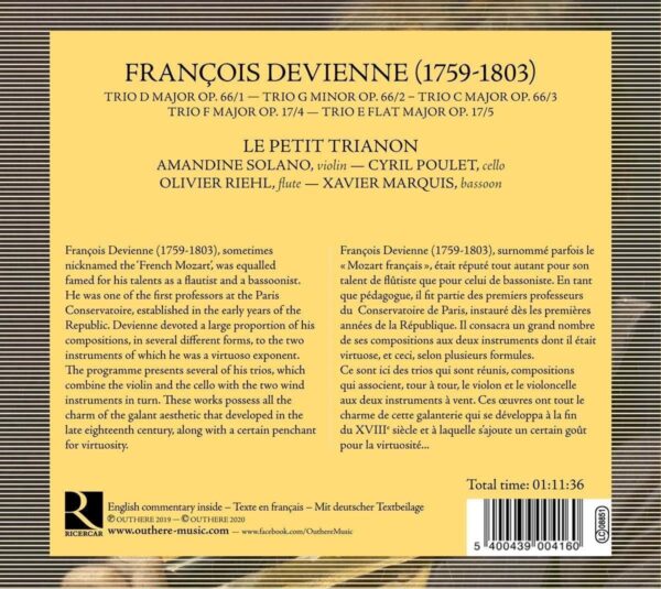 Francois Devienne: Trios - Le Petit Trianon