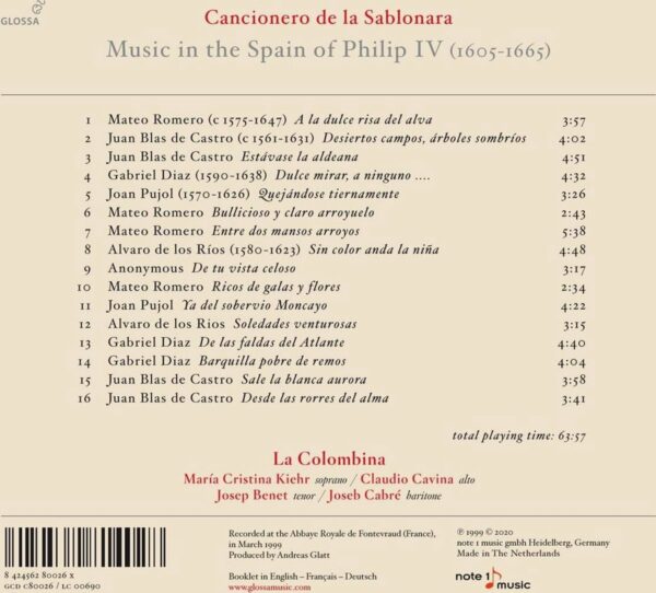 Music In The Spain Of Philip IV - La Colombina