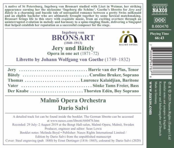 Ingeborg Von Bronsart: Jery Und Bately - Malmö Symphony Orchestra