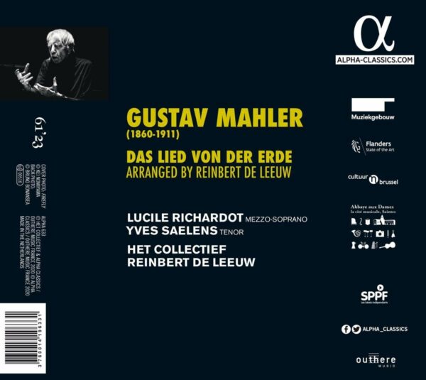 Gustav Mahler: Das Lied Von Der Erde - Reinbert de Leeuw