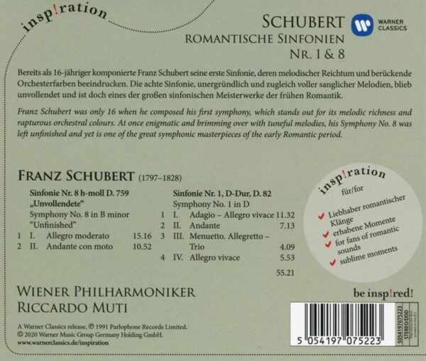 Schubert: Symphonies Nos. 1 & 8 - Riccardo Muti
