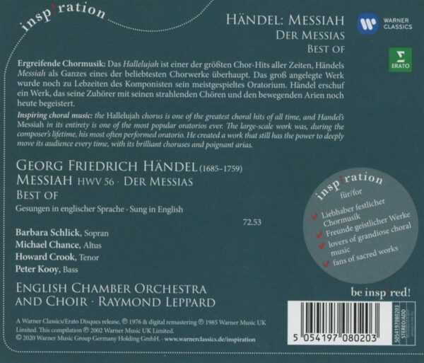 Handel: The Messiah (Highlights) - Raymond Leppard