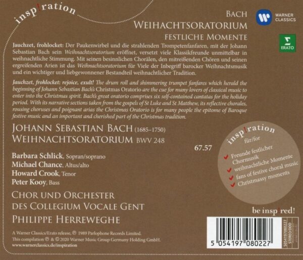 Bach: Weihnachtsoratorium (Festliche Momente) - Philippe Herreweghe
