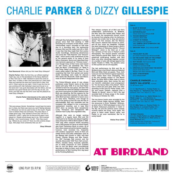 At Birdland (Vinyl) - Charlie Parker & Dizzy Gillespie