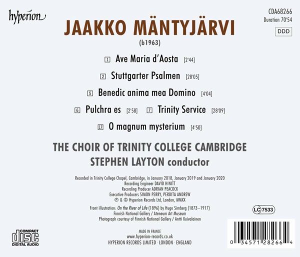 Jaakko Mantyjarvi: Choral Music - Stephen Layton
