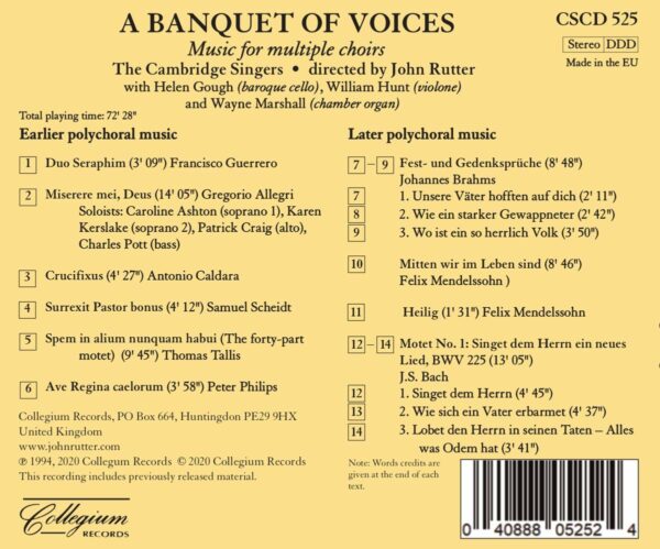 A Banquet Of Voices - John Rutter