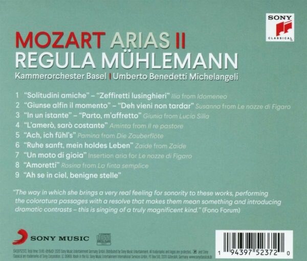 Mozart Arias II - Regula Mühlemann