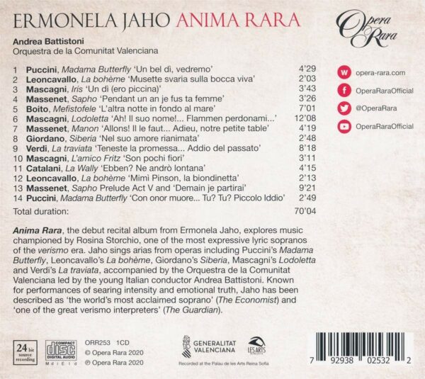 Anima Rara (Verismo Arias) - Ermonela Jaho