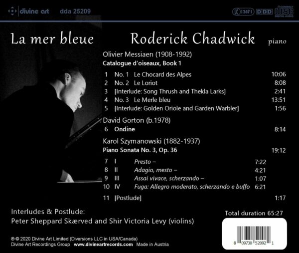 Messiaen/ Szymanowski / Gorton: La Mer Bleue - Roderick Chadwick