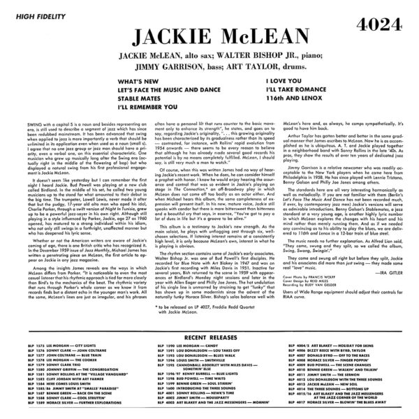 Swing, Swang, Swingin' (Vinyl) - Jackie McLean