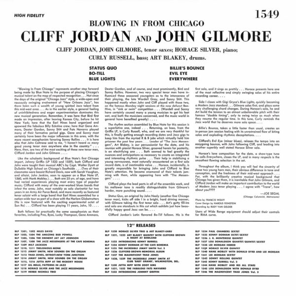 Blowing In From Chicago (Vinyl) - Cliff Jordan & John Gilmore
