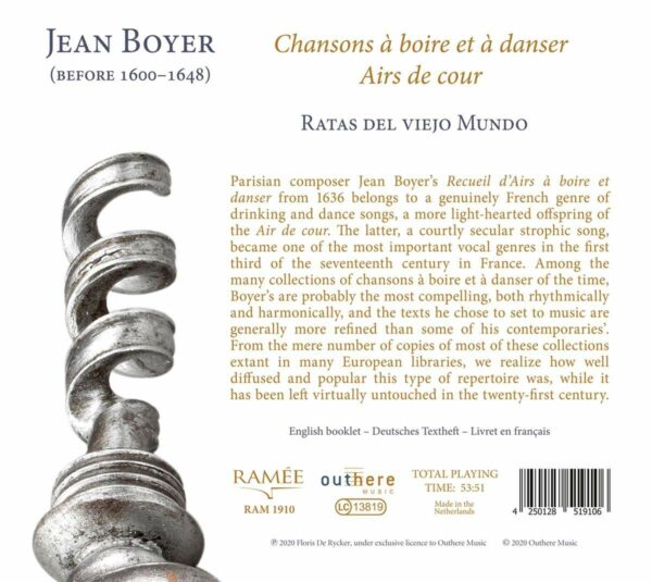 Jean Boyer: Chansons A Boire Et A Danser & Airs De Cour - Ratas Del Viejo Mundo