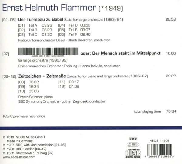Ernst Helmuth Flammer: Orchestral Works Vol.2 - Lothar Zagrosek
