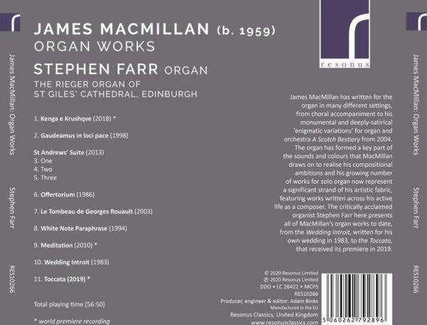 James MacMillan: Organ Works - Stephen Farr