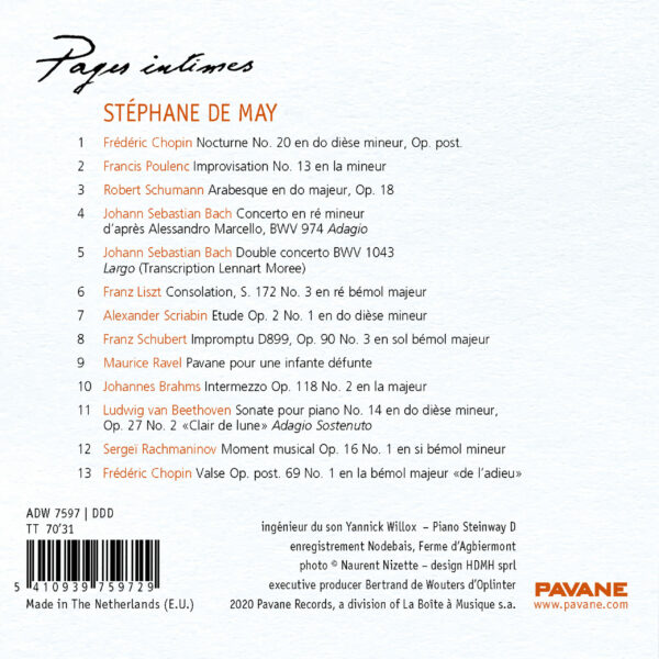 Pages Intimes - Stéphane de May