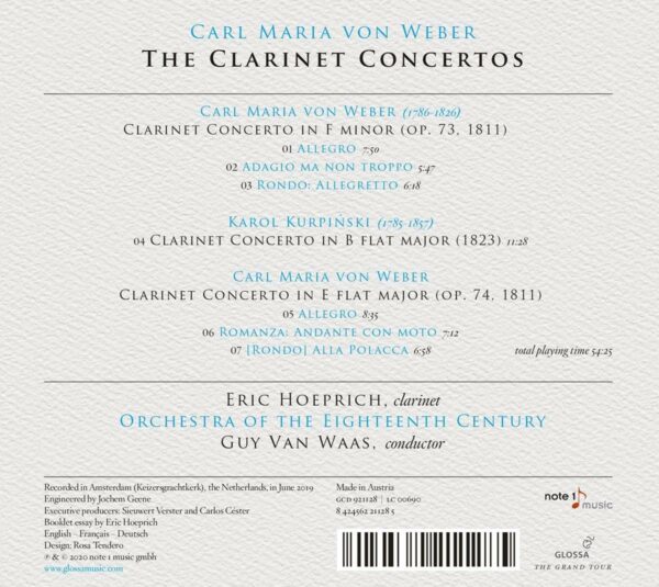 Carl Maria Von Weber: The Clarinet Concertos - Eric Heoprich