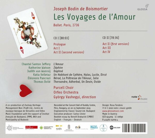 Joseph Bodin De Boismortier: Les Voyages De L'Amour - Orfeo Orchestra