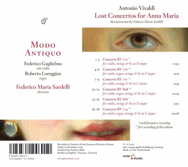 Antonio Vivaldi: Lost Concertos For Anna Maria - Federico Guglielmo