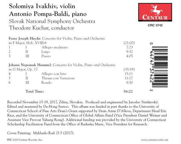Haydn / Hummel: Concertos For Violin & Piano - Solomiya Ivakhiv