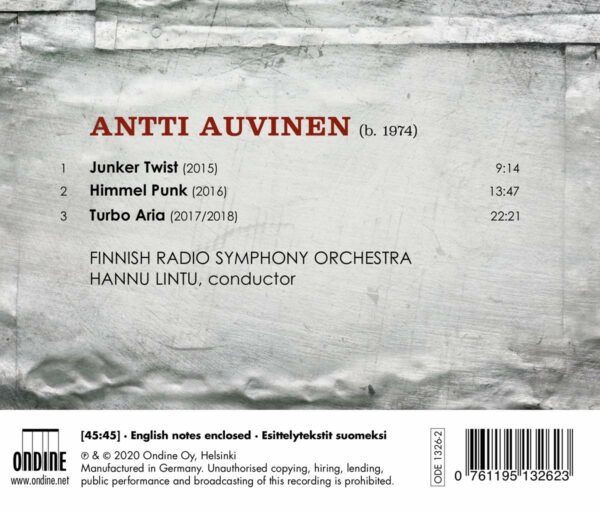Antti Auvinen: Orchestral Works - Hannu Lintu