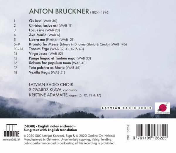 Anton Bruckner: Latin Motets - Latvian Radio Choir