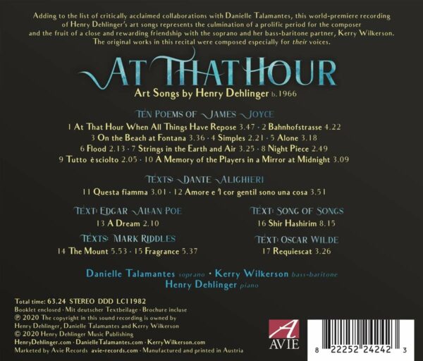 At That Hour: Art Songs By Henry Dehlinger - Danielle Talamantes