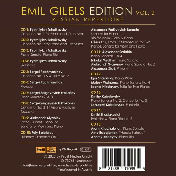 Emil Gilels Edition Vol. 2