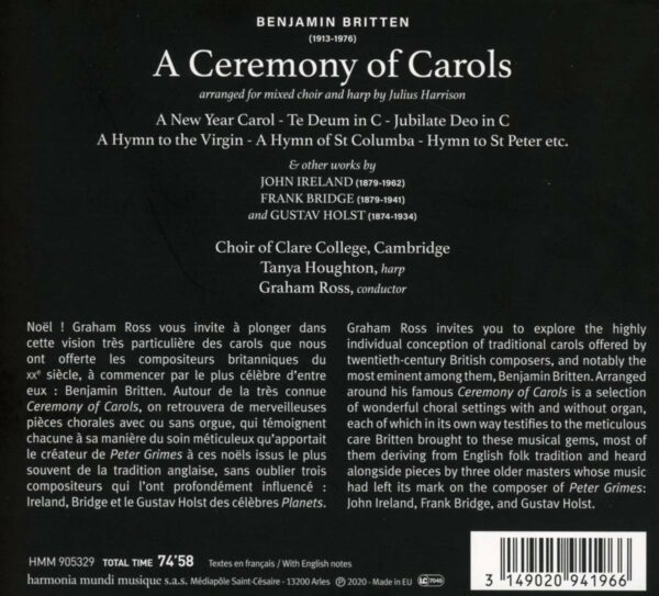 Britten: A Ceremony Of Carols - Choir Of Clare College Cambridge