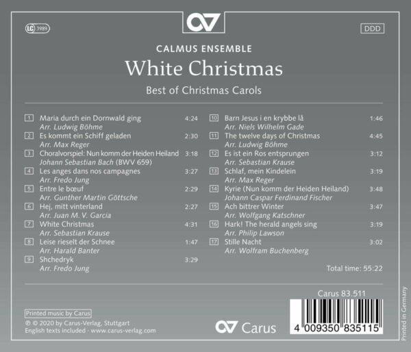 White Christmas: Best Of Christmas Carols - Calmus Ensemble