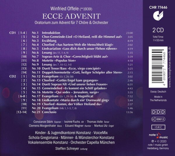 Winfried Offele: Ecce Advenit, Oratorio - Steffen Schreyer