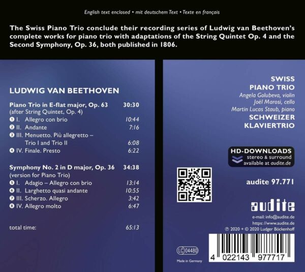 Beethoven: Complete Works For Piano Trio Vol. VI - Swiss Piano Trio