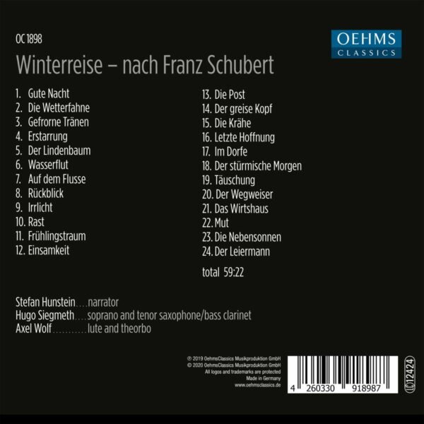 Winterreise After Franz Schubert - Axel Wolf