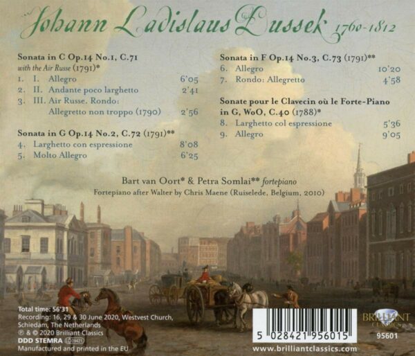 Johann Ladislaus Dussek: Complete Piano Sonatas Op. 14 Nos. 1-3 - Bart Van Oort