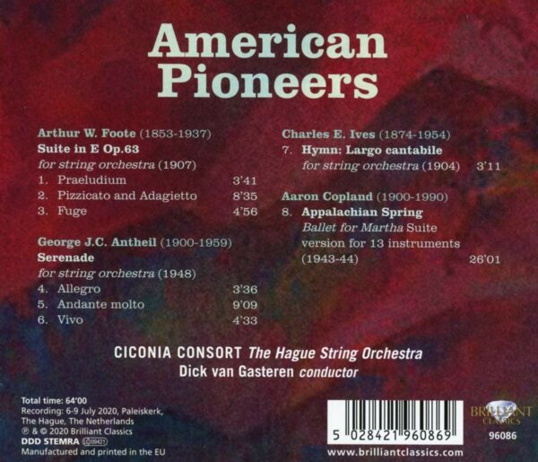 American Pioneers: Music For String Orchestra - Ciconia Consort