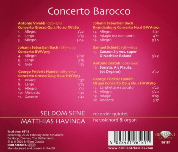 Concerto Barocco - Seldom Sene