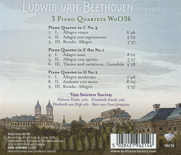 Beethoven: 3 Piano Quartets, Woo36 - Van Swieten Society
