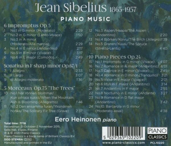 Jean Sibelius: Piano Music - Eero Heinonen
