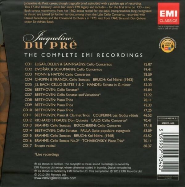 The Complete EMI Recordings - Jacqueline du Pré