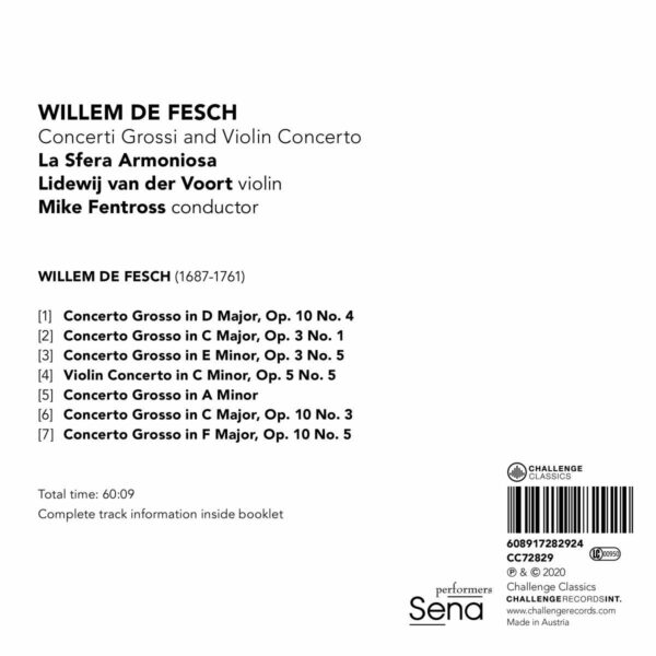 Fesch: Concerti Grossi & Violin Concertos - Mike Fentross