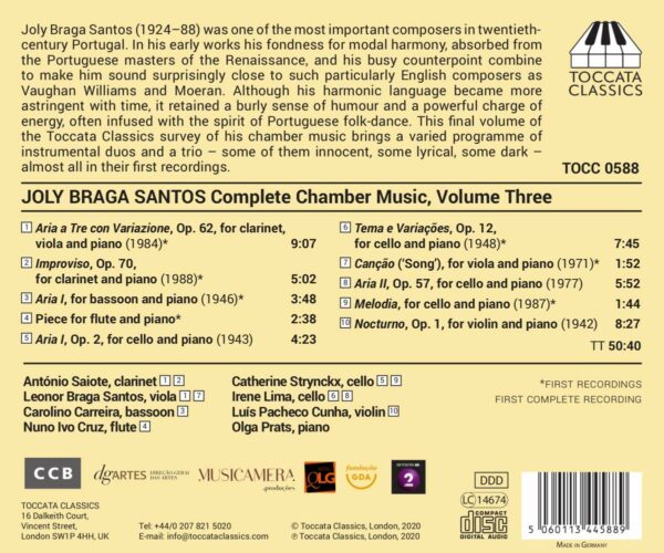 Joly Braga Santos: Complete Chamber Music Vol.3