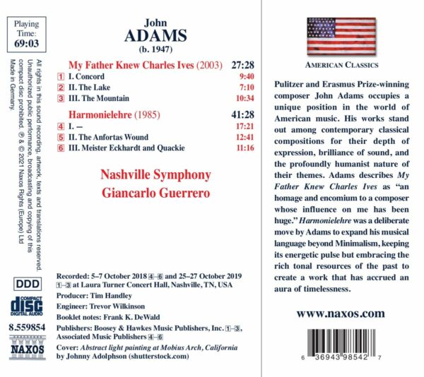 John Adams: My Father Knew Charles Ives, Harmonielehre - Giancarlo Guerrero