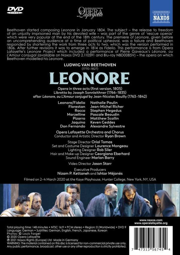 Ludwig Van Beethoven: Leonore (1805 Version) - Opera Lafayette