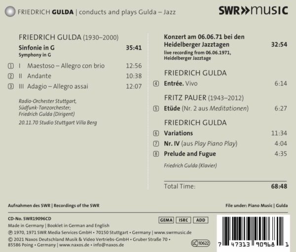 Friedrich Gulda: Jazz - Friedrich Gulda