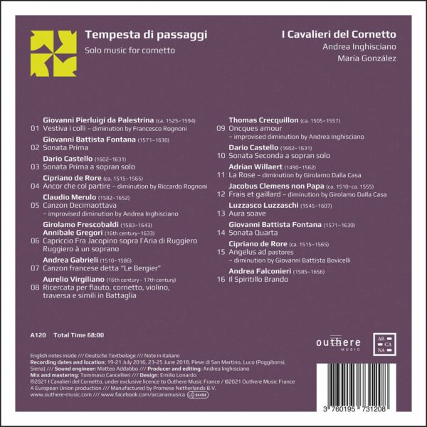 Tempesta Di Passaggi: Solo Music For Cornetto - Andrea Inghisciano