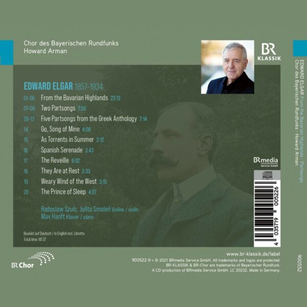 Edward Elgar: From The Bavarian Highlands, Partsongs - Chor des Bayerischen Rundfunks