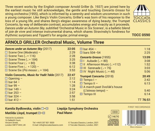 Arnold Griller: Orchestral Music Vol.3 - Paul Mann