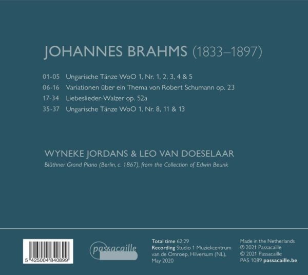 Brahms 4 Hands - Wyneke Jordans & Leo Van Doeselaar