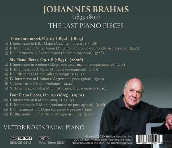 Brahms: The Last Piano Pieces - Victor Rosenbaum